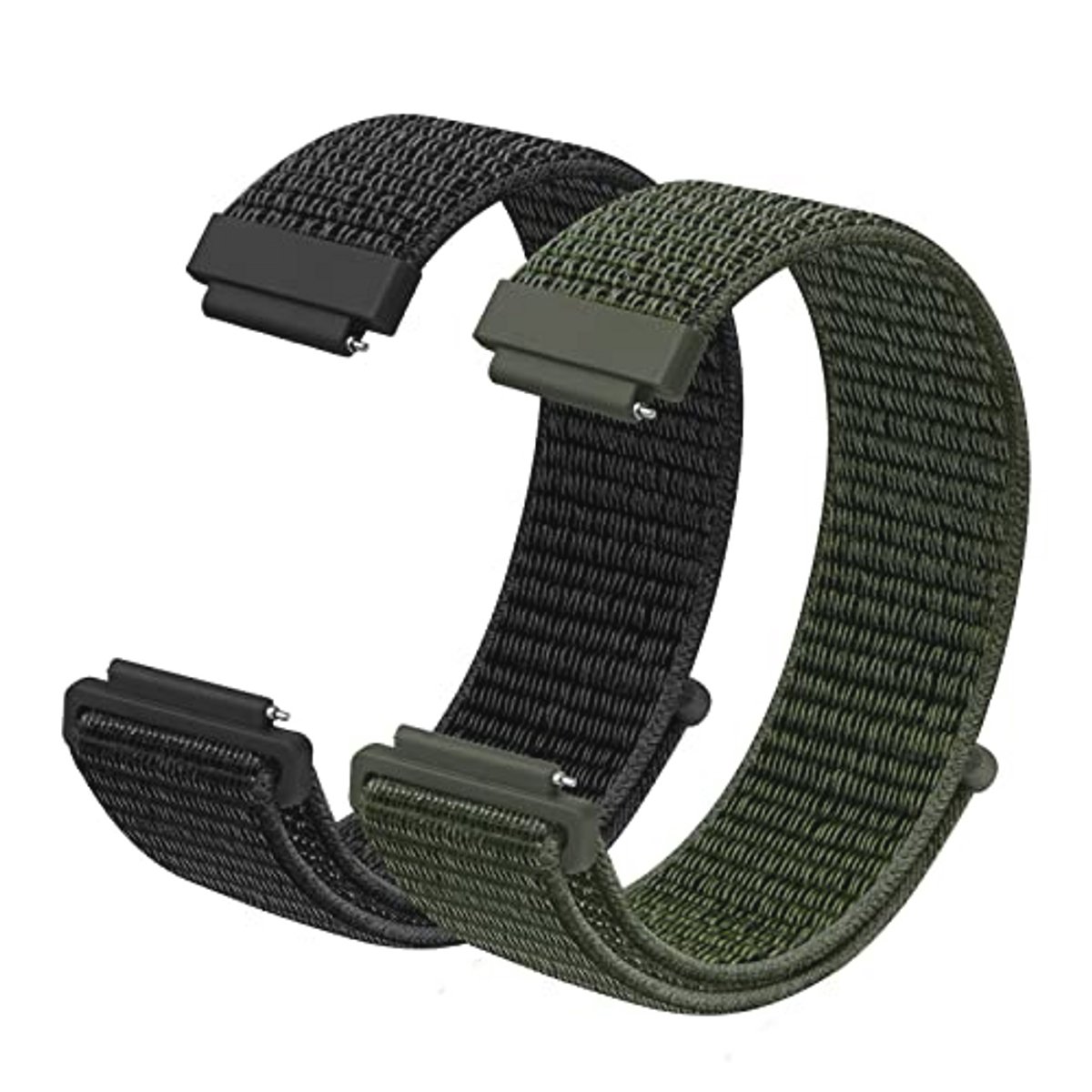 Nylon Horlogebandjes met Snelsluiting - Vervangende Bandjes voor Heren en Dames - Set van 2, 16mm-18mm-20mm