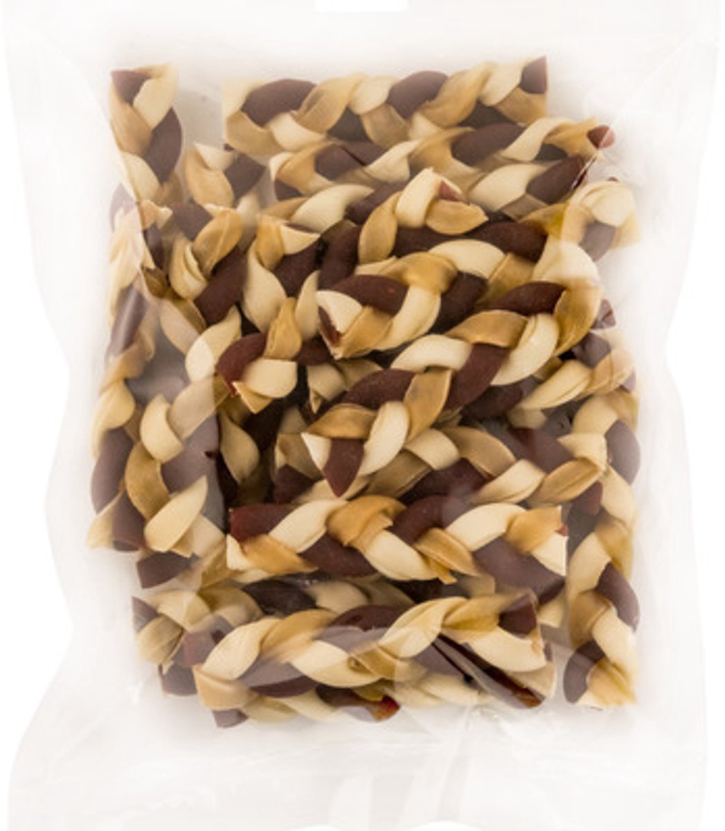 Landman Gevlechte Kauwstaaf Rund (24st) - 12cm - Hondensnacks - Hondensnoepjes - Kauwstaaf hond