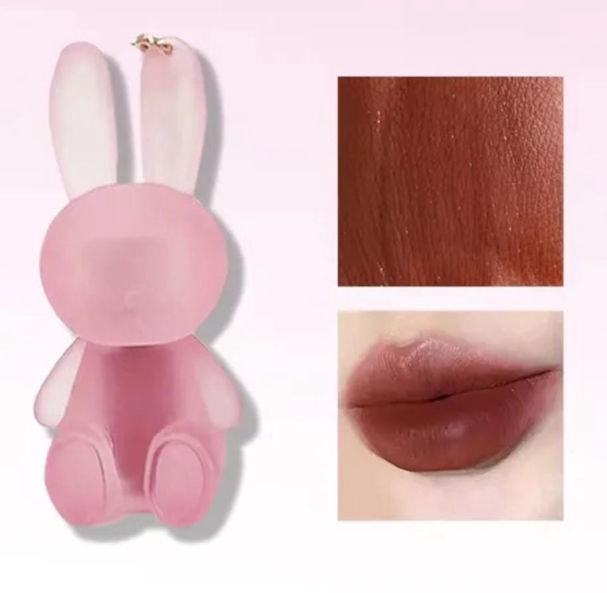 Lipgloss -Hydraterende gloss No. 4 – Schoonheid – Cadeau – Cosmetica – Glans in konijnenvorm – Kawaii – Unisex – Sleutelhanger – Make-up – Verzamelbaar – Alle leeftijden – Leuk – No. 4