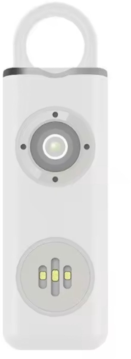 Luxyana® Pro Alarm Sleutelhanger - Effectieve Zelfverdediging - Wit - USB Oplaadbaar - Makkelijk te bedienen en mee te nemen - Vooral geschikt als alarmknop voor ouderen, vrouwen en meisjes