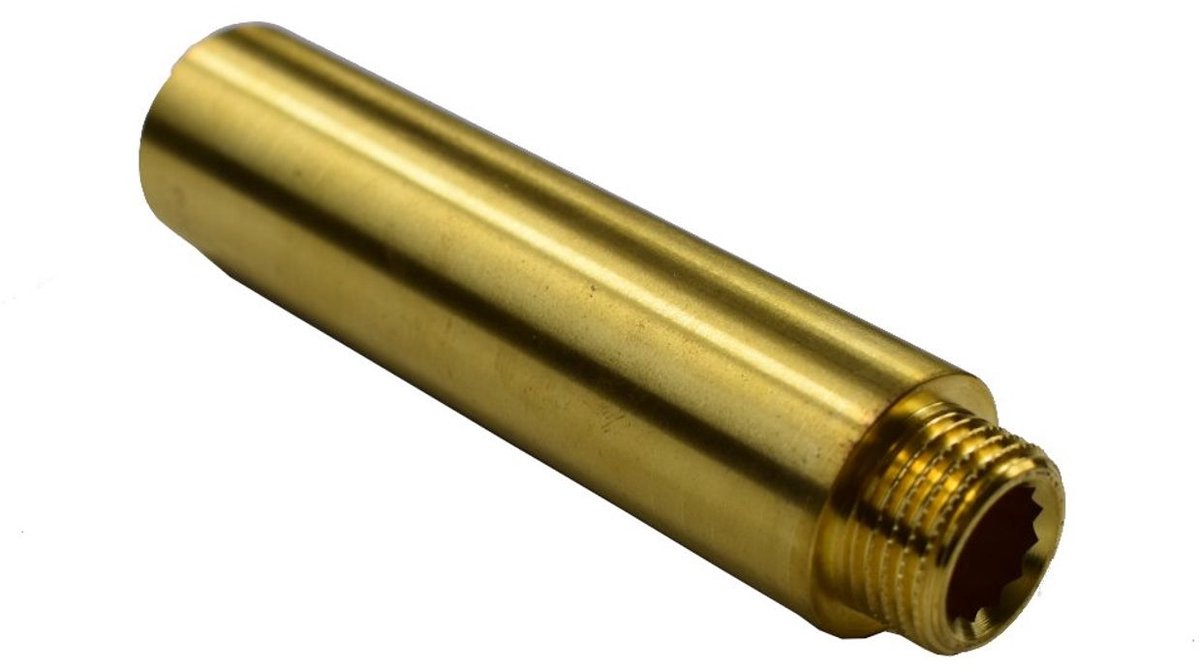 Draadfitting Messing Kraanverlenging 3/4" AG x 3/4" IG 80 mm