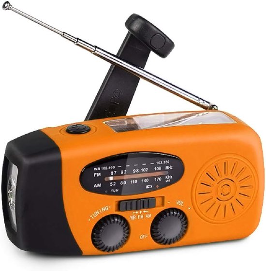 Zonne radio, draagbare noodradio Bluetooth luidspreker, waterdichte handslinger met LED zaklamp, SOS alarm, met 5000 Mah Powerbank, voor buitenweerradio (Color : H Zonne radio, draagbare noodradio Bluetooth luidspreker, waterdichte handslinger met LED zaklamp, SOS alarm, met 5000 Mah Powerbank, voor buitenweerradio (Color : H