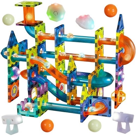 Bobbel Home - Magnetic Tiles - Magnetische Bouwset - 110 Delig - Magnetische Tegels - 3D Bouwblokken - Montessori speelgoed - Magnetic toys - Constructie Speelgoed - Creatief Speelgoed - Educatief Speelgoed Kinderen 3+