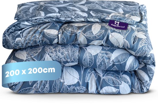 Slaapspeciaal All Year Dekbed Enkel – eazydekbed® Print Essential Nordic Leaf – Dekbed zonder Overtrek | 200x200 cm – 30 Dagen Proefslapen – Hoesloos Dekbed – Bedrukt Dekbed zonder Overtrek – Dekbed in Kleur – Gekleurd Dekbed – Tweepersoons Dekbed