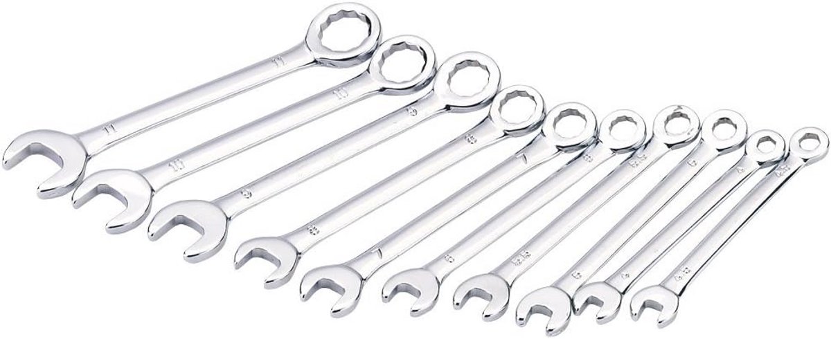 10-delige Metrische Dwarse Combinatiesleutelset