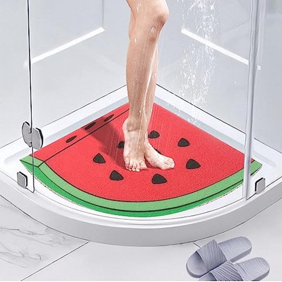 Hoekdouchemat, antislip microvezel gebogen badmatten voor
