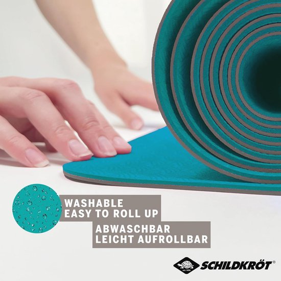Bicolor yogamat 4 mm - Antislip en PVC-vrij, ideaal voor yoga en vloeroefeningen — afbeelding 3