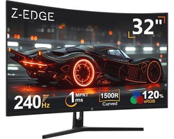Gaming Monitor 32 Inch Gebogen 240 Hz met FreeSync en 1ms Reactietijd