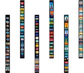 Anwicar Rechthoekige Magneet Bord 6 Kunst - Magnetisch memobord Magnetisch prikbord Zwart 100x6 cm