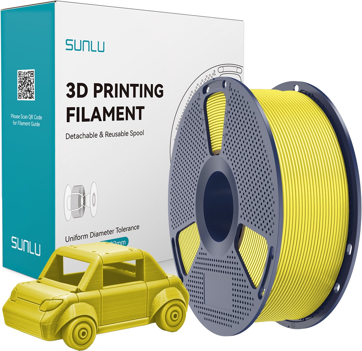 Sunlu PETG 3D Filament 1.75mm 1kg Geel