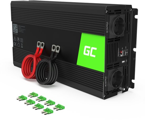 Omvormer 12V Naar 230V 1500W Gemodificeerde Sinusgolf.
