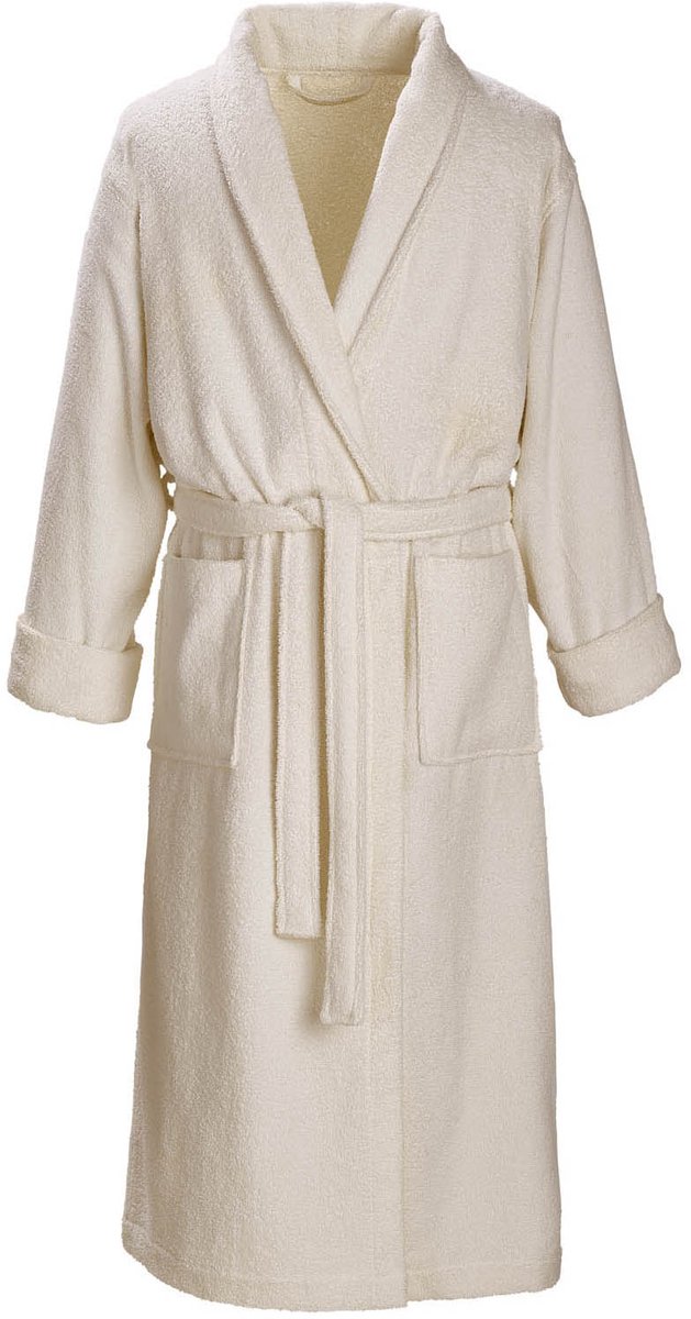 De Witte Lietaer Badjas Etrusk Cream - L - Unisex - Katoen - Crèmewit Creme