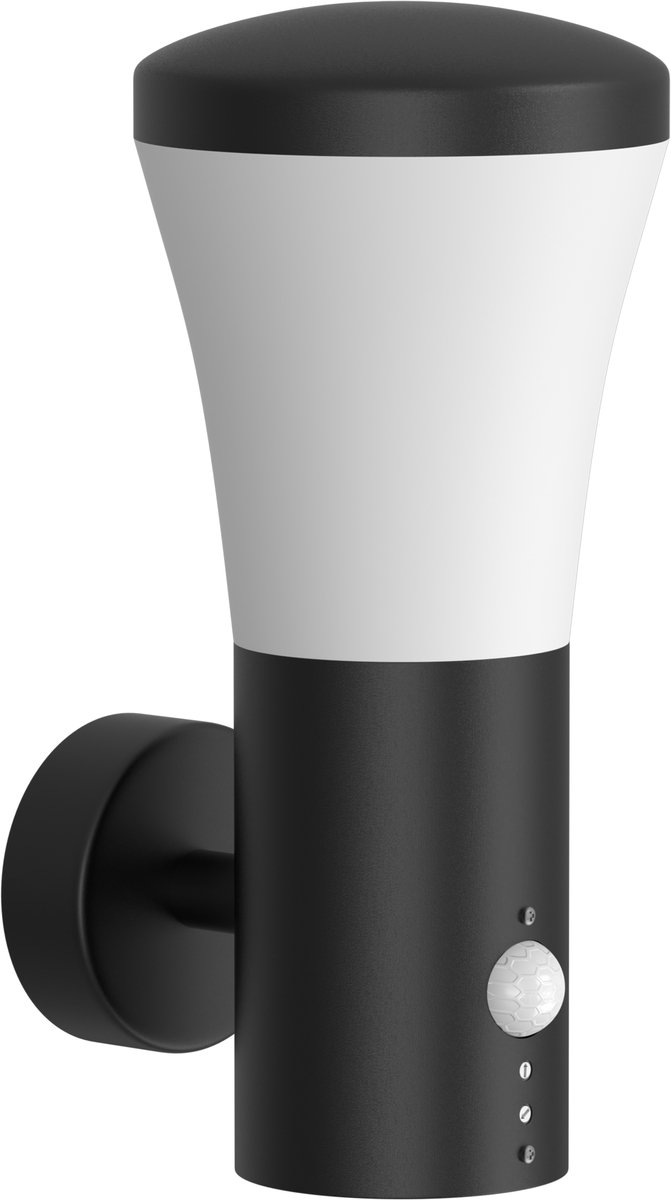 Luminize Buitenlamp met bewegingssensor - Wandlamp met sensor - 17x12x27cm - E27 fitting - zwart
