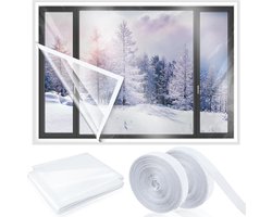 REWYTAZ-Thermische Isolatie voor Ramen - Raamisolatie Vermindert Kou en Warmte - 150*200cm - Waterdicht en slijtvast - Inclusief klittenband