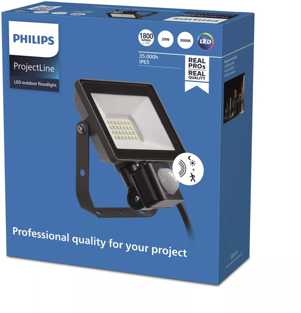 Philips Projectline LED-schijnwerper [50 watt - 3000K wit licht] voor commerciële buitenverlichting