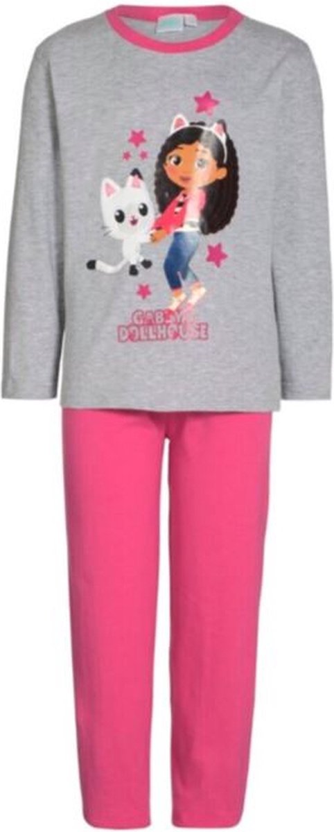 Gabby's Dollhouse - Pyjamaset - kind - Maat 104/110 - roze/grijs