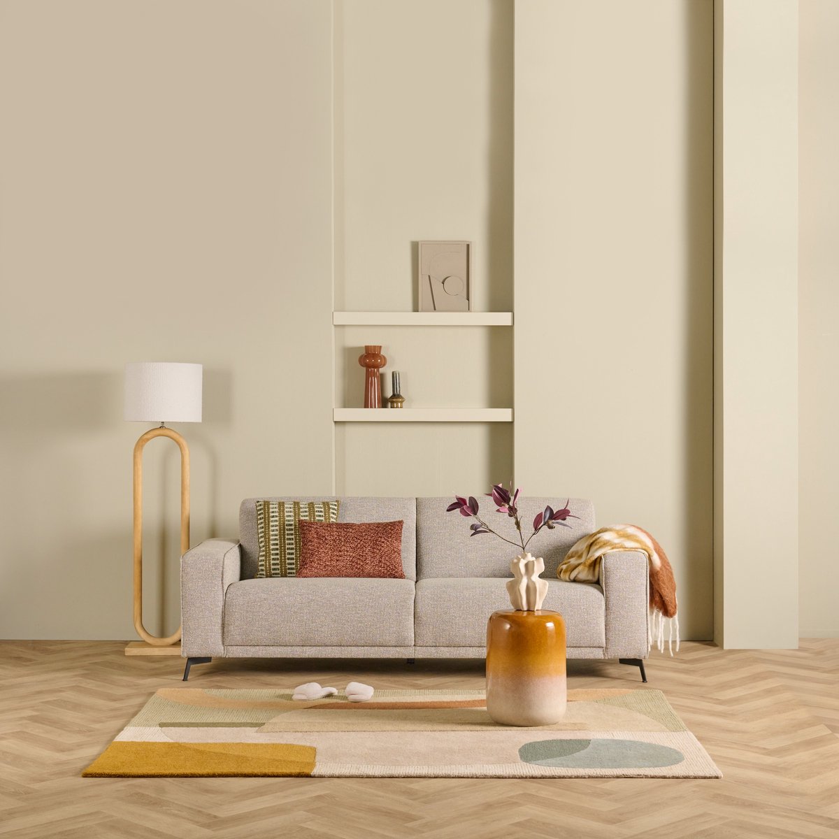 Light & Living Bijzettafel Franca - Oker - 34x34x46.5cm - Modern