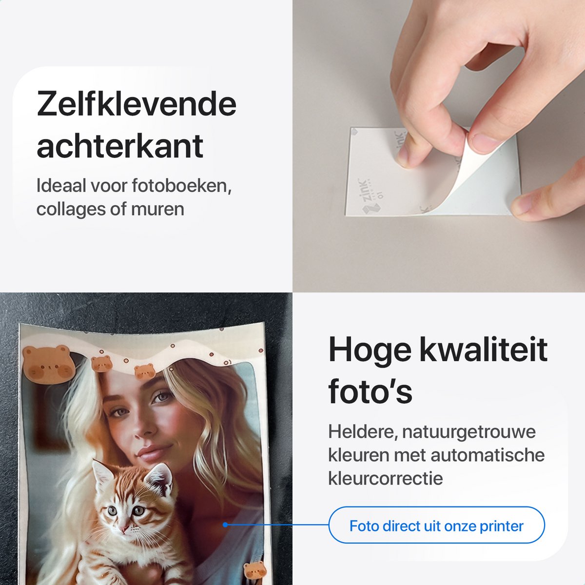 mini HD Foto Printer met App - Bluetooth Kleur Fotoprinter - Mobiele Pocket Printer voor Smartphone - 5 x 7,6cm — afbeelding 5