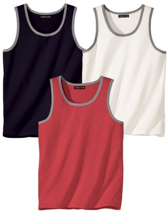 ATLAS FOR MEN - 3-pack Honolulu Tanktops - Hommes - Disponible en grandes tailles - 3XL