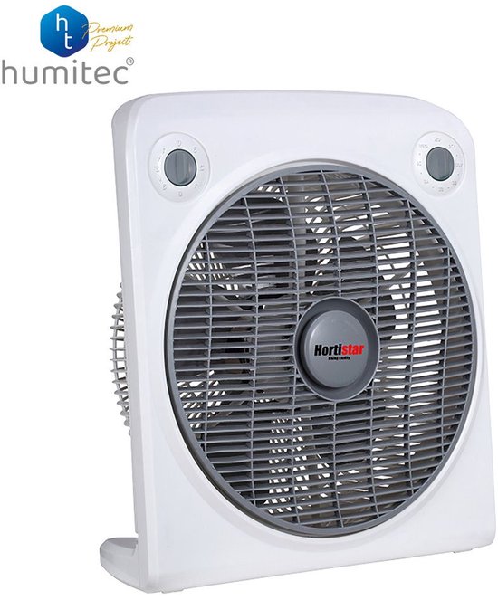 Krachtige Hortistar Boxfan Ventilator 30 cm, 50W, Compact, Louvre Luchtcirculatie voor Woonkamer & Kantoor
