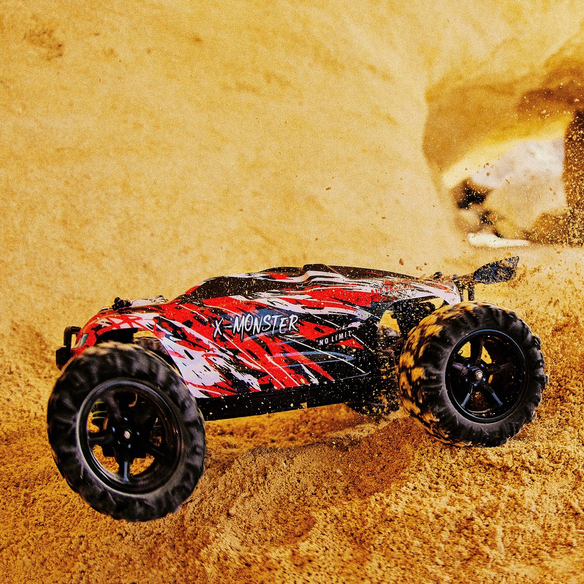 Overmax X-Monster 3.5 RC Auto – 4x4 – 1:18 Schaal – 30 km/h - Bereik 100 m – 2 Accu’s (40 min) – Extra Carrosserie – Offroad – TUV-gecertificeerd — afbeelding 12
