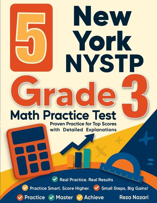 5 New York NYSTP Grade 3 Math Practice Tests - cover