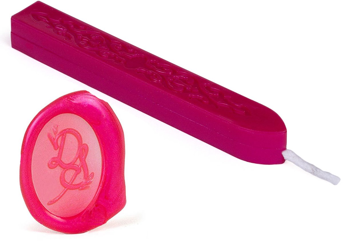 Posta | buigzame lak met lont | 1 staaf | Roze