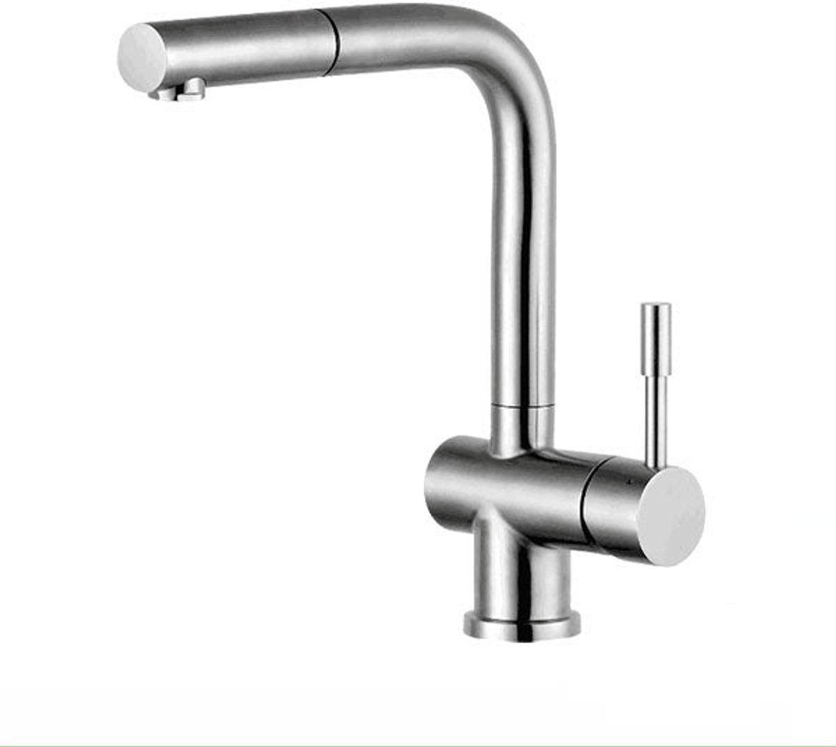 Hudor Keukenkraan met Uittrekbare Uitloop - Messing Chromé - Draaibare uitloop - Erymanthe Collectie - Modern Design - Waterbesparend - Keramische Patroon