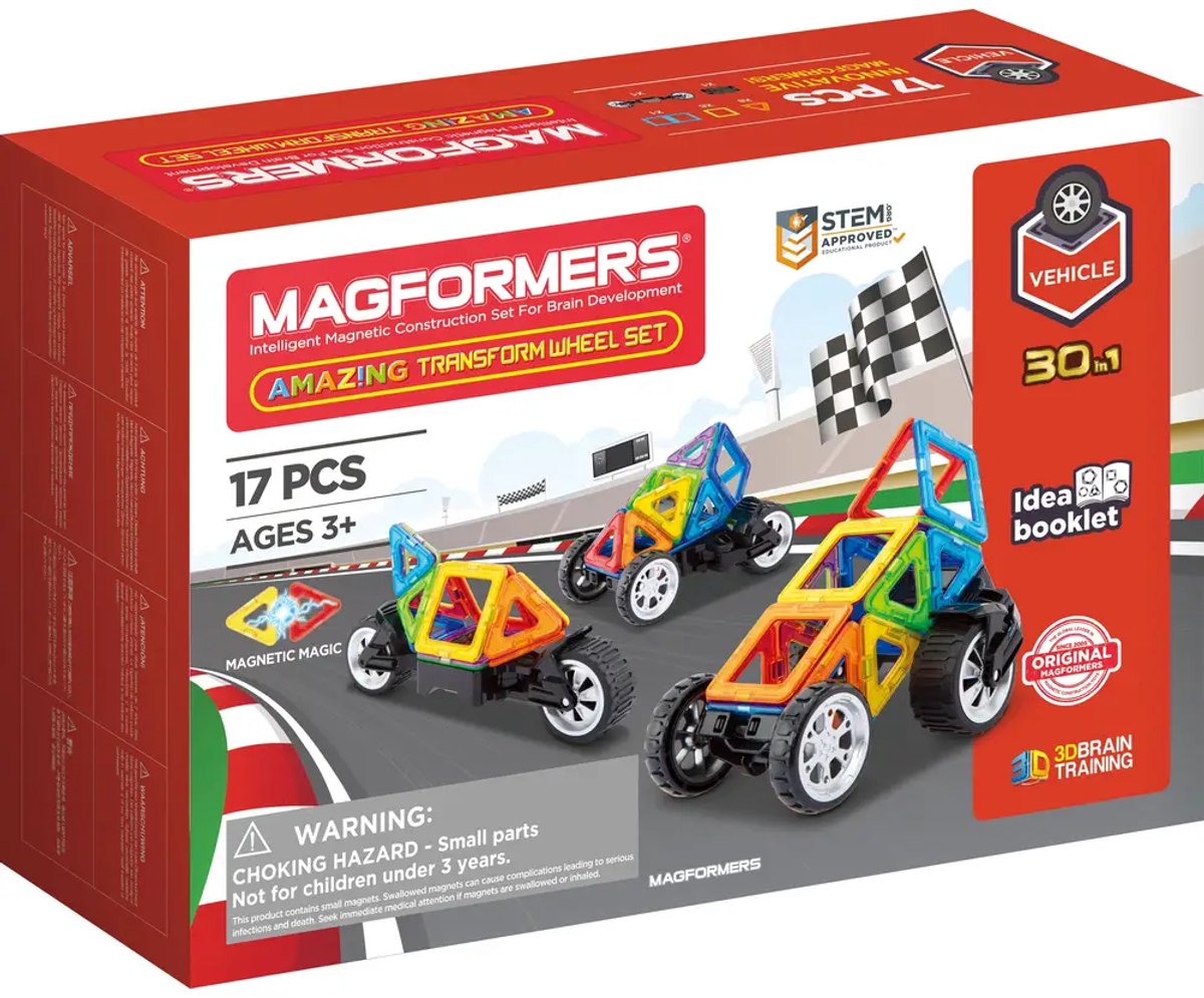 MAGFORMERS magnetisch bouwspeelgoed Transform Wheel Set auto.