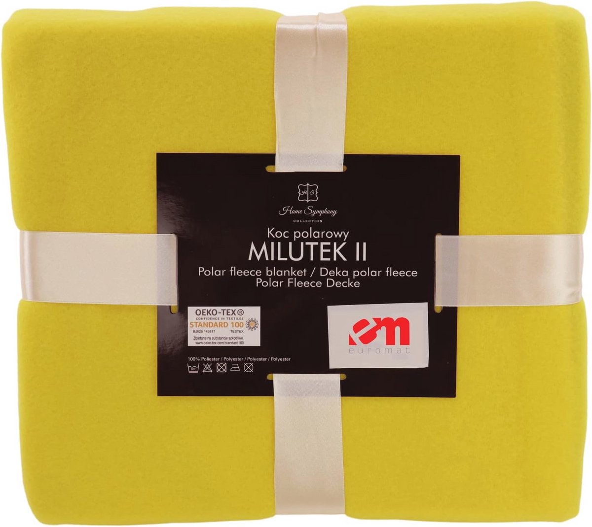 Zachte fleece deken - Sofadeken voor thuisgebruik - 150x200 cm - Geel