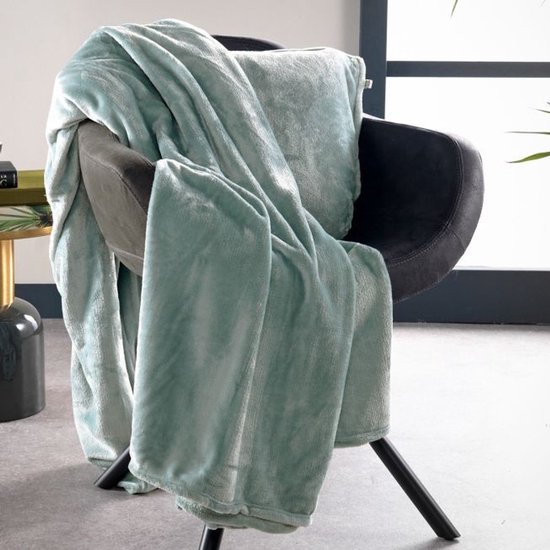 Dutch Decor - BILLY - Plaid 150x200 cm - flannel fleece - superzacht - Jadeite - lichtgroen