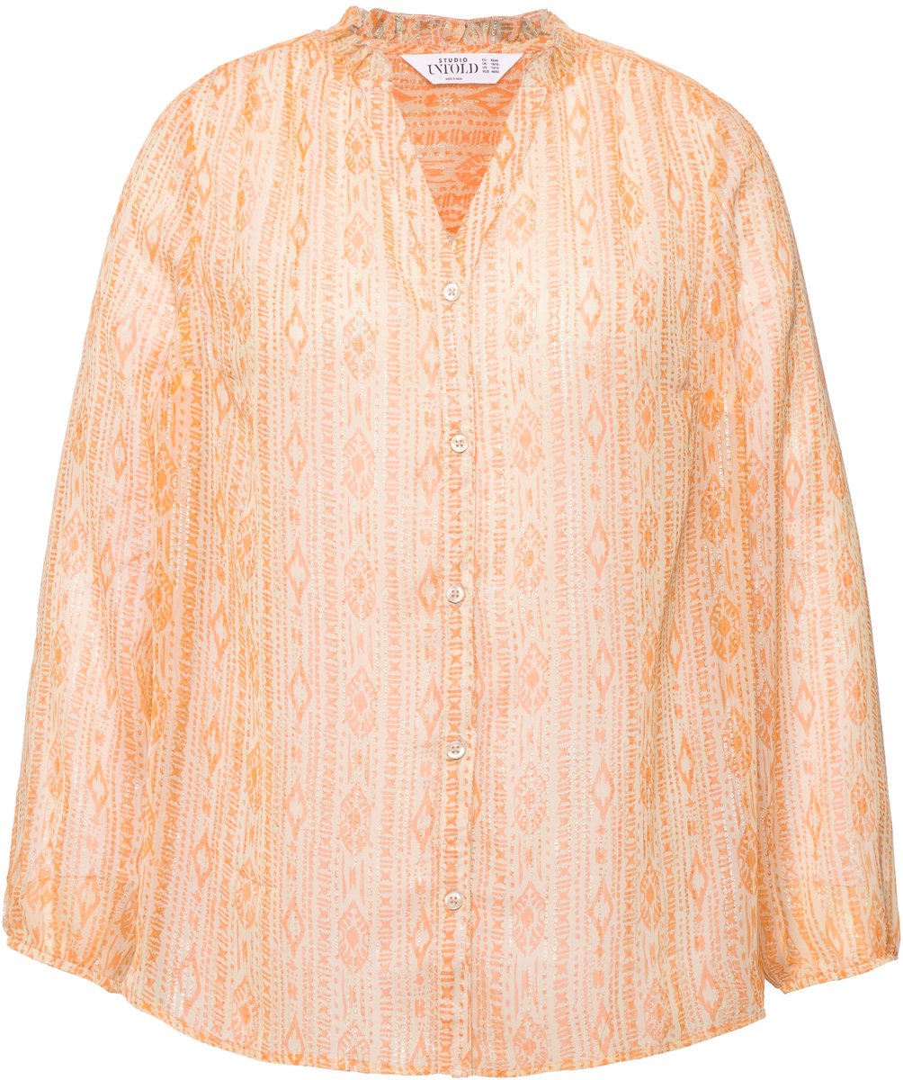 Studio Untold - Dames - Chiffon blouse - Oranje - Maat 58+