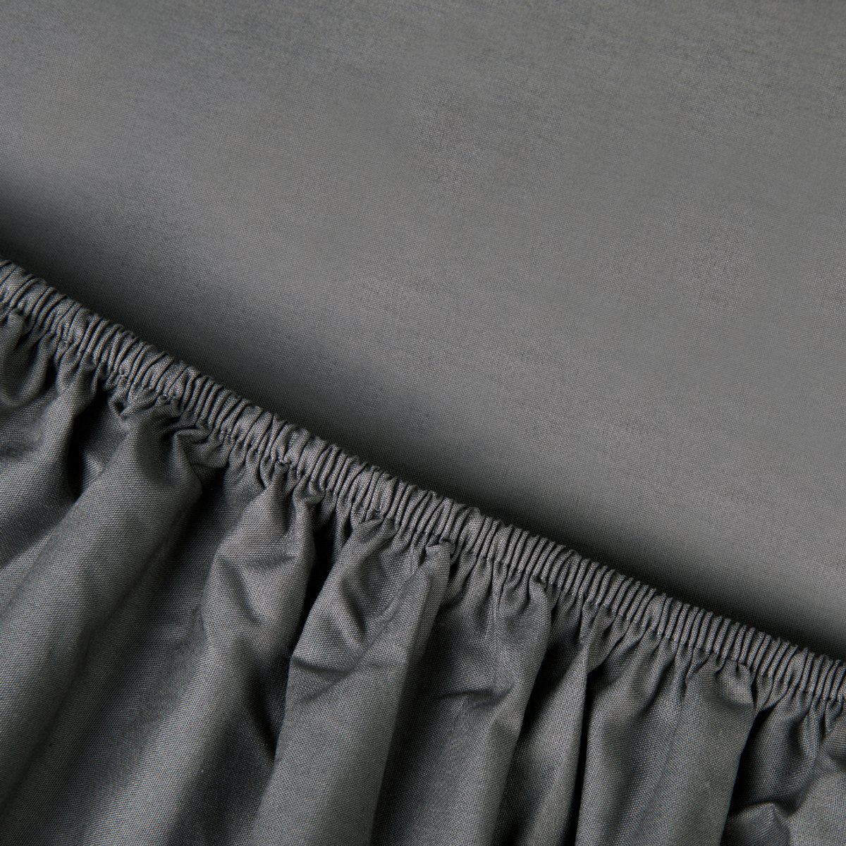 Kayori Shizu Splittopper Hoeslaken Perkal - 200x210-220cm - 200TC Hotelkwaliteit - Matrasdikte 12 cm - Antracite