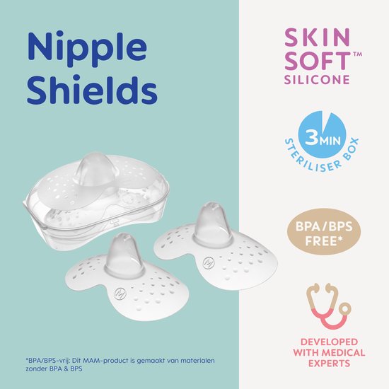 MAM - Tepelhoedjes - Skinsoft-Siliconen - Zachte Pasvorm - Maat S - 2 stuks van Merkloos — afbeelding 4