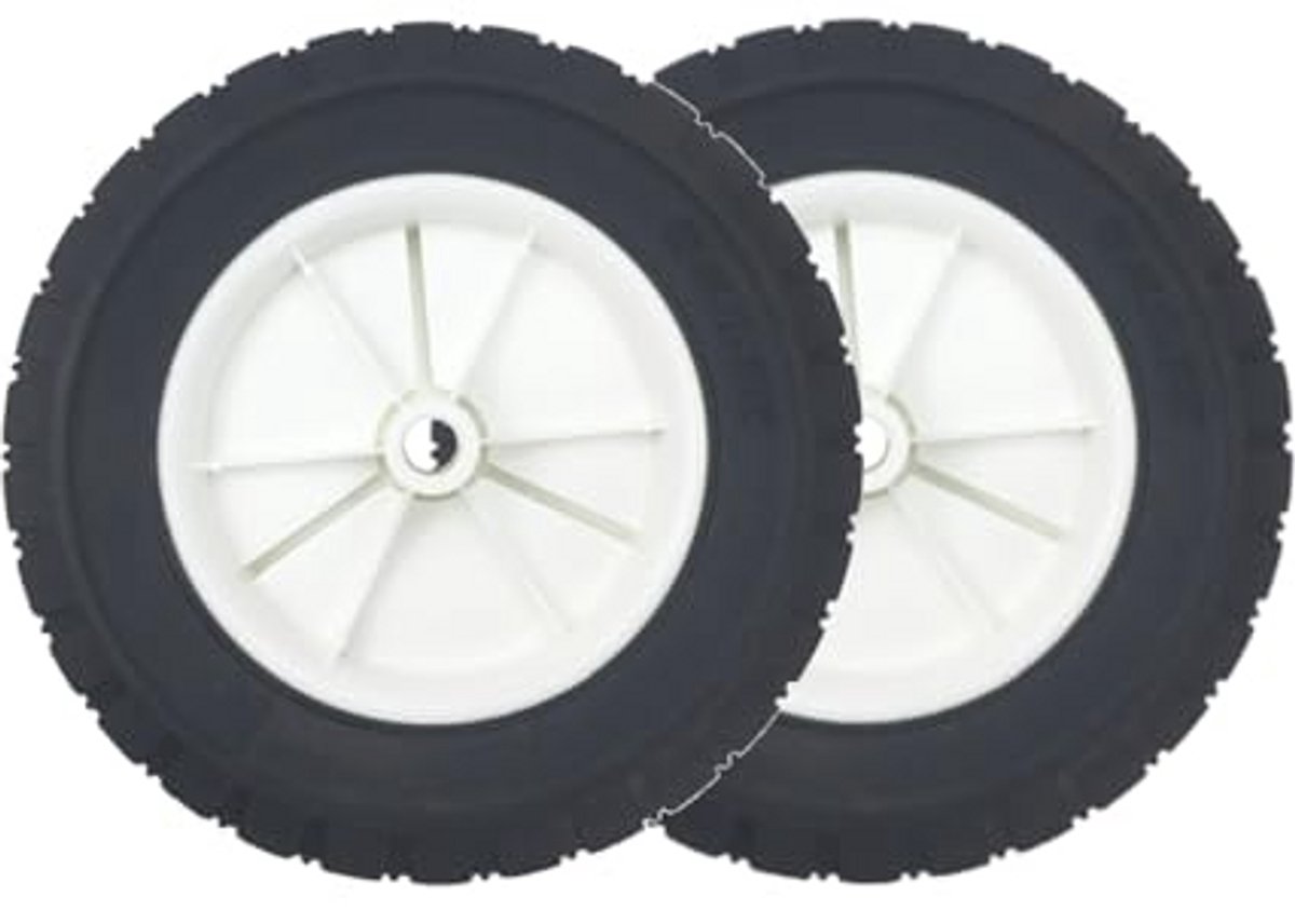 Reservewielen rubberen loopwiel voor grasmaaiers en andere toepassingen - 2x Ø 200 mm