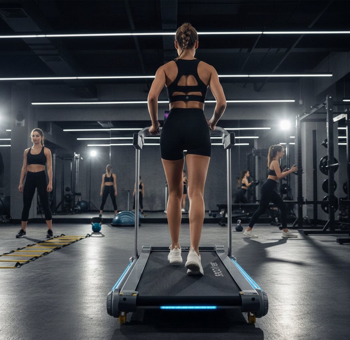 Treadmill Inklapbaar met Helling 140kg – Walkingpad 6% Incline met Handvat – Stil 0.8-8 km/u – Ruim Loopvlak 93×40cm – LED Display & Afstandsbediening – 2.5HP 2-in-1 Loopband voor Thuis & Kantoor – Altameubel