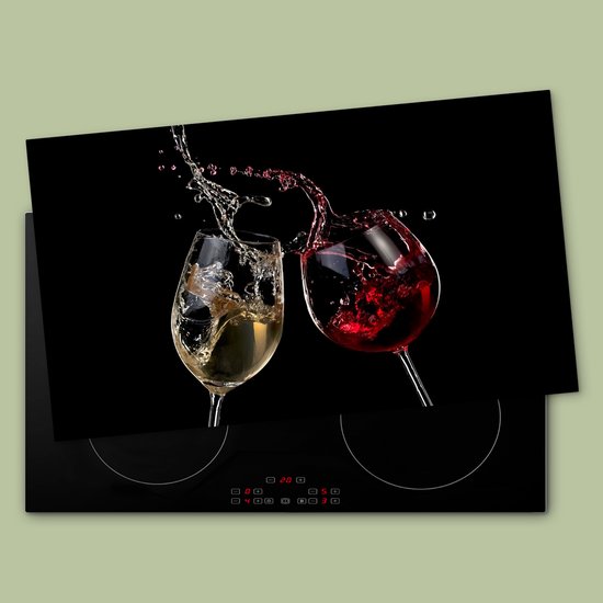 Protecteur d'induction 90x52 cm - Tapis d'induction - Protecteur de plaque de cuisson - Verres à vin