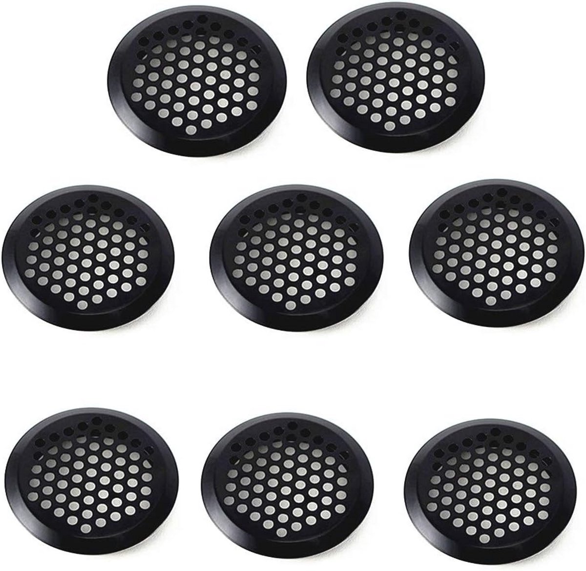 Ronde Ventilatie Grille Deksel 35mm met Insectenmesh - 8 Stuks
