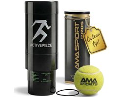 foto van ACTIVEPIECE Padelballen Drukregelaar - Padel Ballen - Padel Tennis Accessoires - Luchtdrukkoker - Tennisballen - Inclusief 3 Padelballen - Ball Saver - Met Extra Rubberen Ring