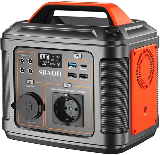 Aggregaat - Stroomgenerator - Generator - Noodstroom - Noodpakket - Zonnegenerator - Noodstroom - Draagbaar Powerstation - 269 Wh - 299W