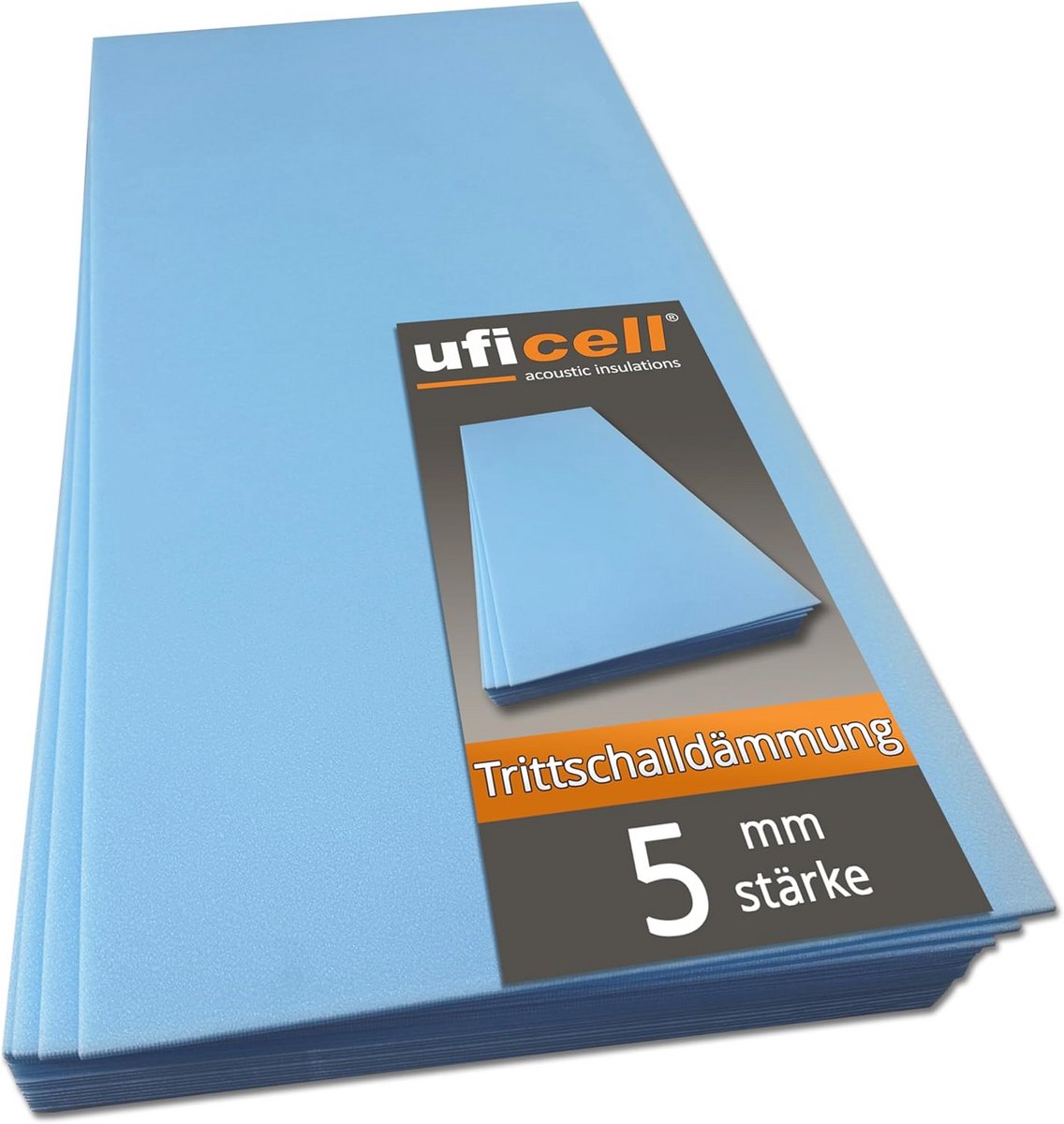 Akoestische contactgeluidsisolatie voor laminaat en parket - 10 m² - 5 mm dik - Uitstekende thermische isolatie