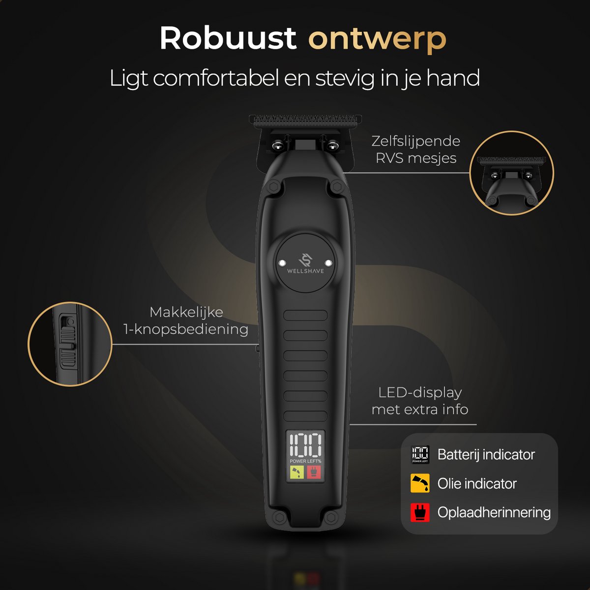 Wellshave Tondeuse Package PRO - Trimmer voor Hoofd & Baard thumbnail 4
