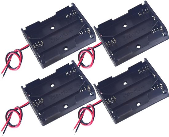 5Pcs Ronde 3x 1.5V AAA Batterij Houder Case Box Container Wit 5Pcs Ronde 3x 1.5V AAA Batterij Houder Case Box Container Wit