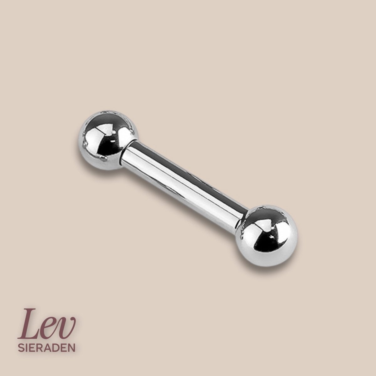 WARRIOR PLS-059 Tongue piercing Barbell Sterile surgical steel size 14G