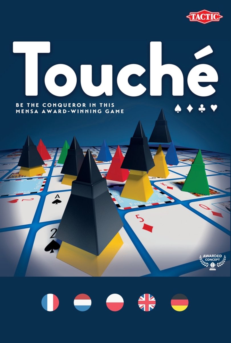 Tactic Touché – Bordspel – Tactisch kaartspel – Strategisch Pionnen en Kaarten Spel – Plaats Pionnen, Blokkeer Tegenstanders en Scoor Patronen – Familiespel – Winnaar Mensa Select-prijs – Bekroond Spel – 2 tot 4 Spelers – Vanaf 8 Jaar — afbeelding 6