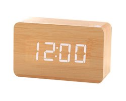 LED digitale wekker met datumweergave en 12/25-uurs formaat - geschikt voor thuis, slaapkamer, kantoor, digitale klok, wit model.