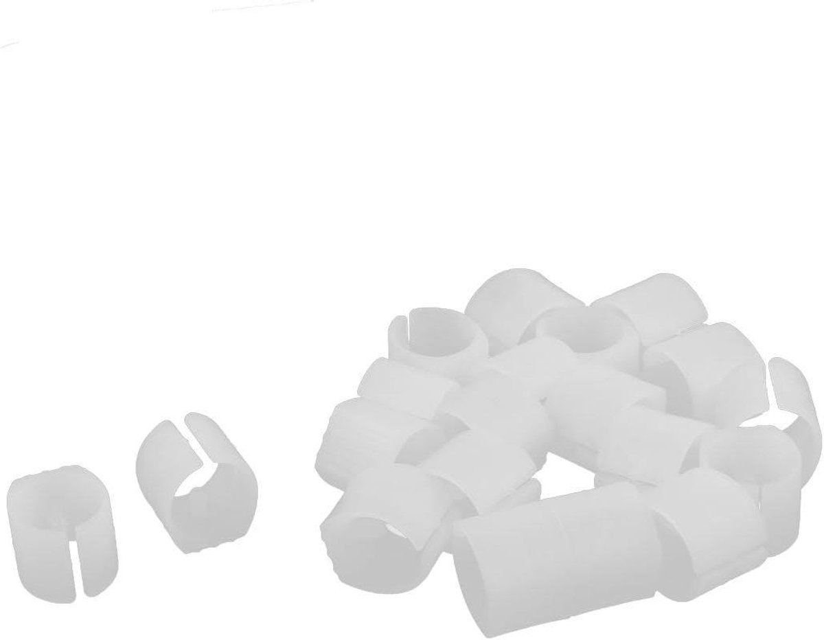 Provento - Plastic Stoel Pijp Voet Klem Pads U-vormige Caps 21mm x 22mm 20st Wit Tafel Stoel Bescherming