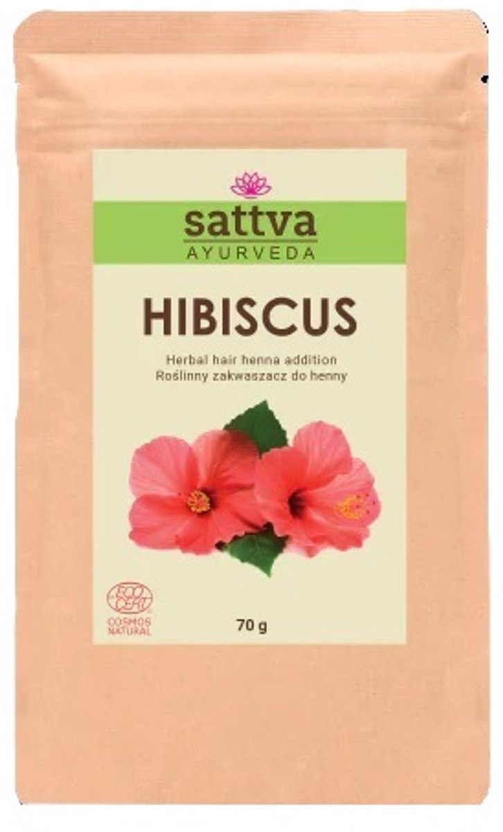 Hibiscus, kruidentoevoeging voor hennakleuring, ayurvedisch, 100% natuurlijk, vegan, 70 gram