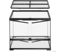 Exo Terra Pro Terrarium Zwart | Advanced Natural Terrarium 60×45×45 cm met 3-traps ventilatie