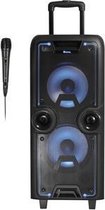 NGS Bluetooth Party Speaker WILDROCK - 200W met LED Discoverlichting en microfoon, verrijdbaar - Zwart